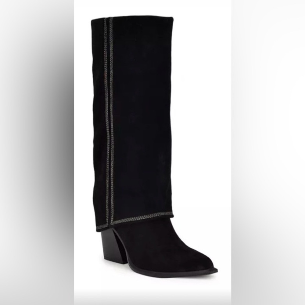 Nine West Women's Rimepy Fold Over Cuff Dress Boots Size 8.5